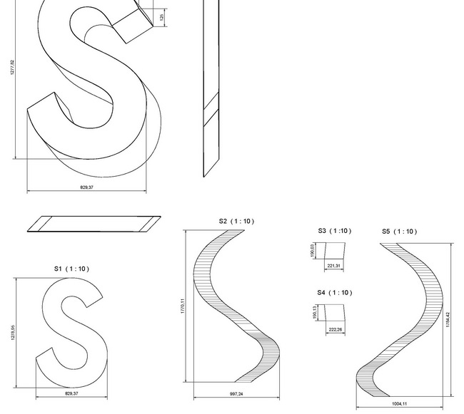Geschossbezeichnung SH Reitmen falsche Perspektive 3D Zeichnung S