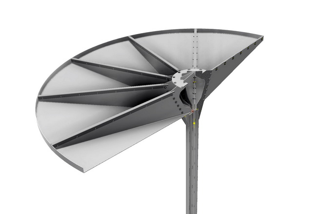 3D Modell Prinzip der Sonnen- Regenschirme aus Metall
